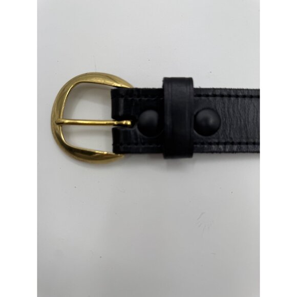 Strong Leather Co Black Leather Belt With Brass Buckle Tactical Classic Design - Picture 10 of 10